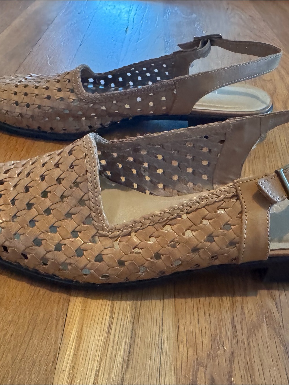 Trotters Tan Woven Slingback Flats - Picture 4 of 6